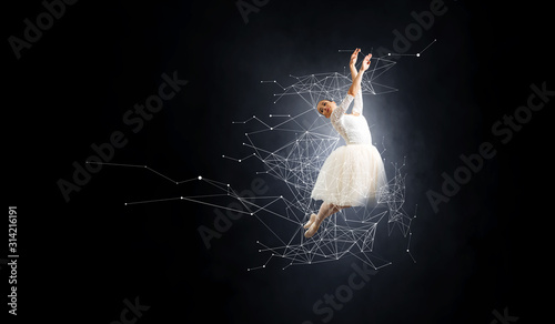 Ballerina and digital grid ...