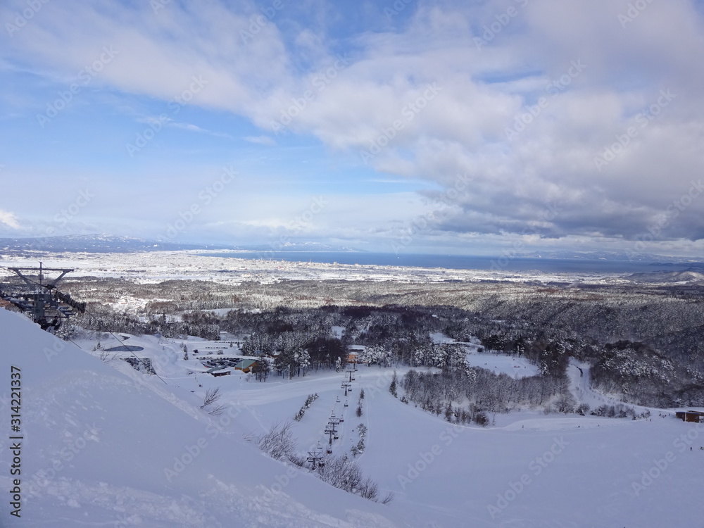 The view of Aomori in Winter, Japan