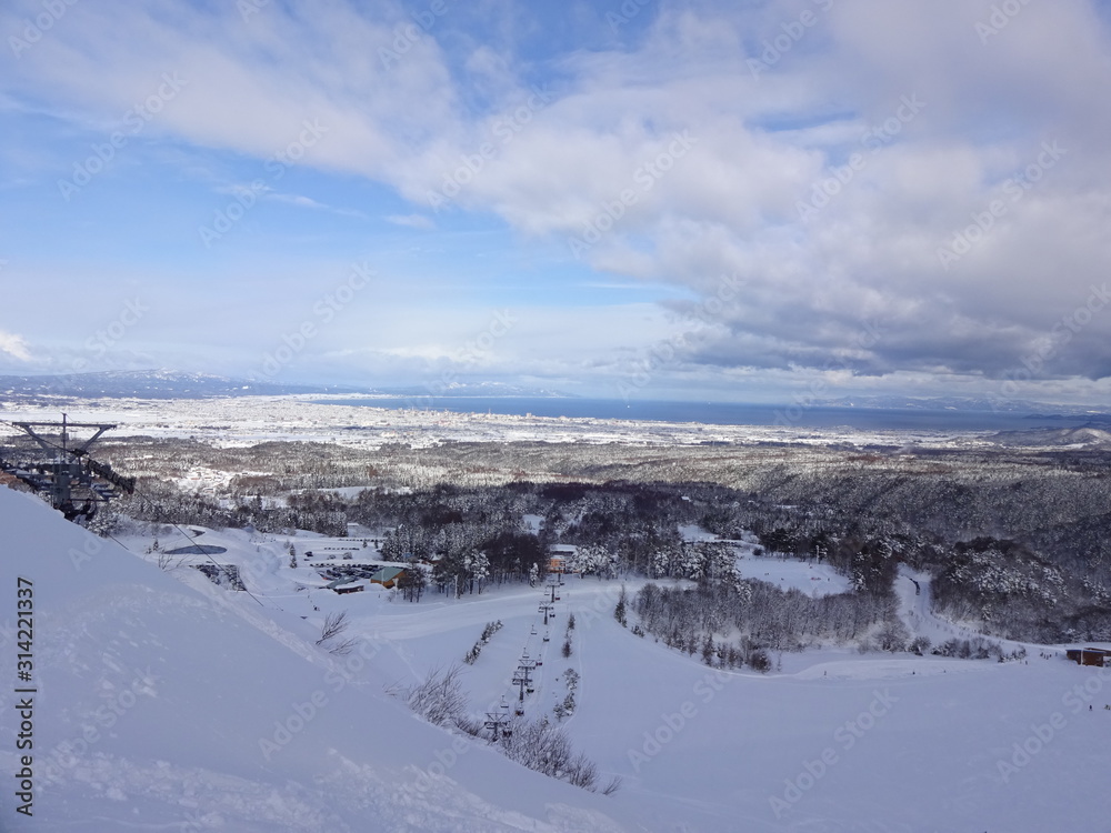Obraz premium The view of Aomori in Winter, Japan