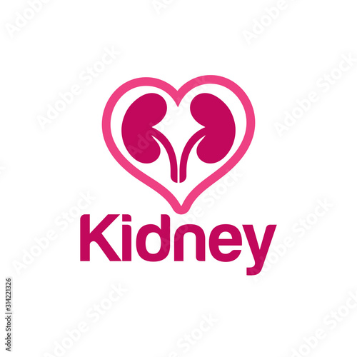 Kidney Logo Template Urology Logo Stock Vector