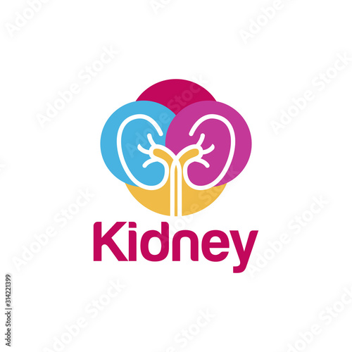 Kidney Logo Template Urology Logo Stock Vector