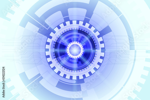 Blue digital abstract technology background Hi-tech communication concept, Virtual Technology background. Vector illustration.