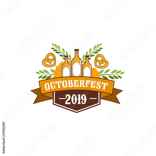 Vintage Octoberfest Beer Festival Abstract Vector Signs