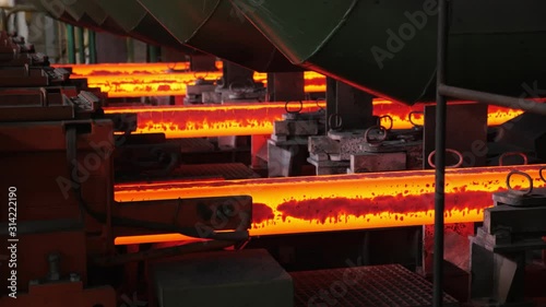 Iron foundry. Continuous casting machine. Production of steel billets
