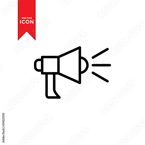 Megaphone icon vector. Simple design loudspeaker icon illustration.