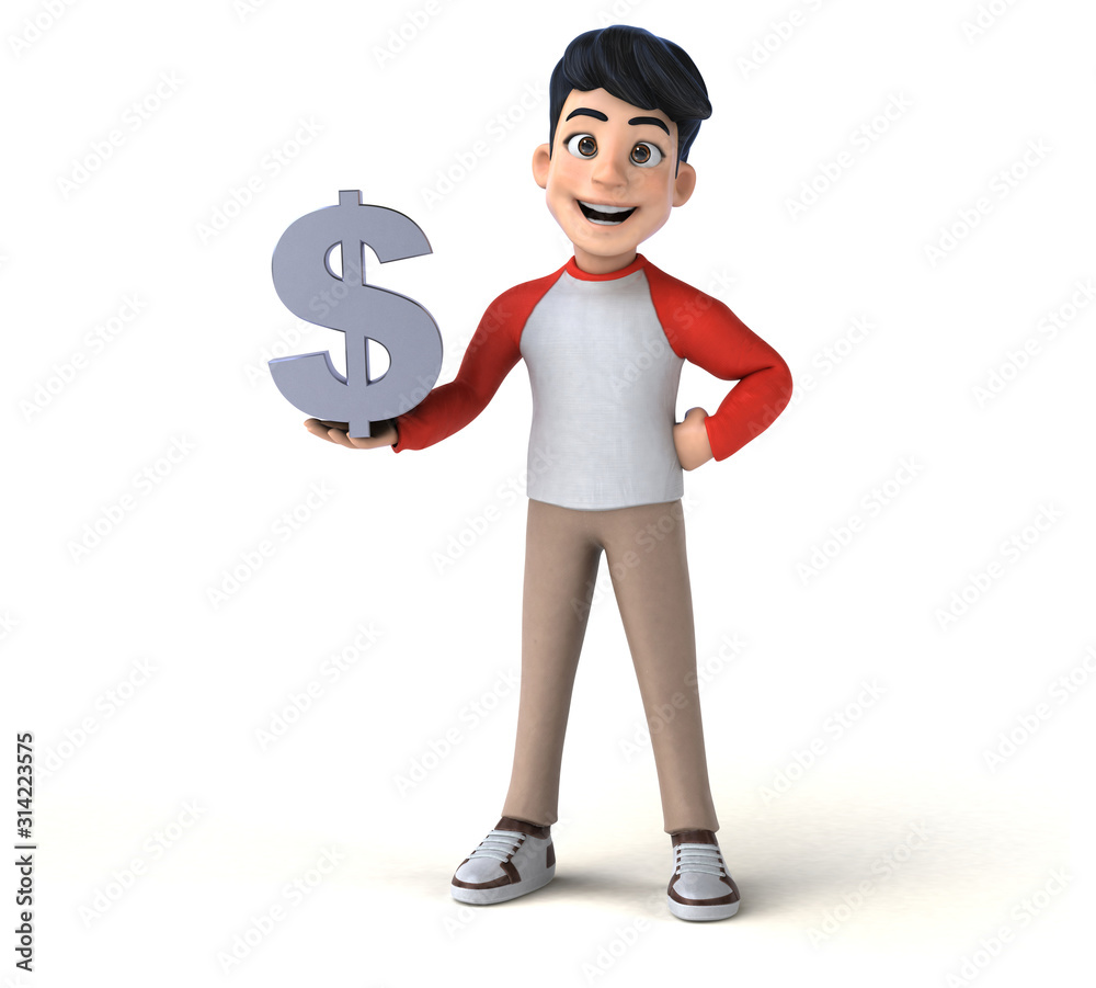 Fun 3D Asian teenager with a manga style Fun 3D Asian teenager with a manga style