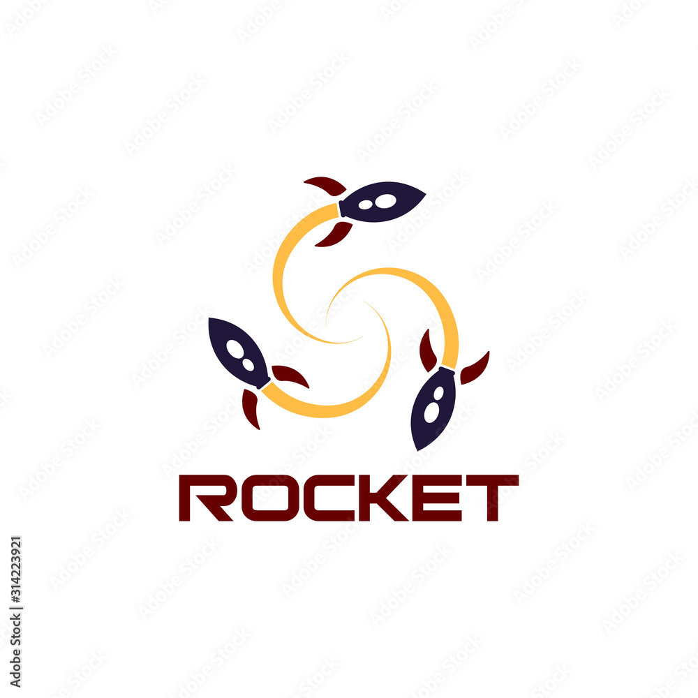 Creative Rocket Logo Design Vector Template
