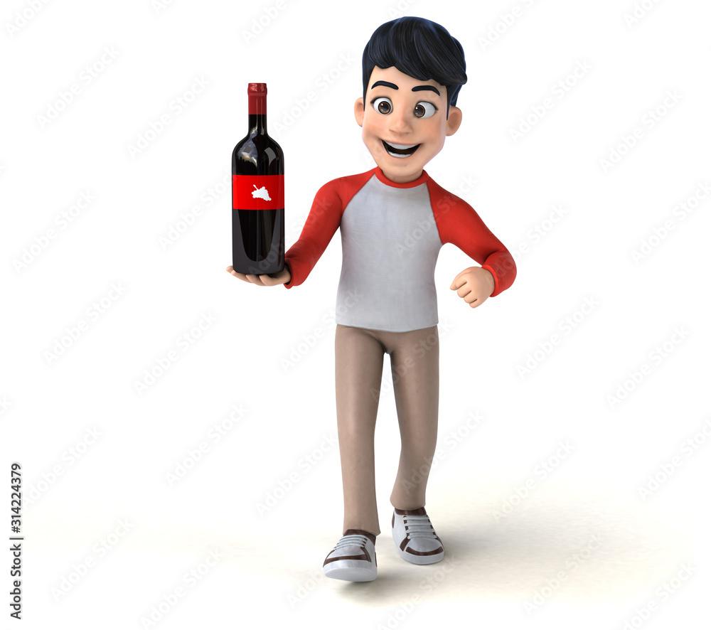 Fun 3D Asian teenager with a manga style Fun 3D Asian teenager with a manga style