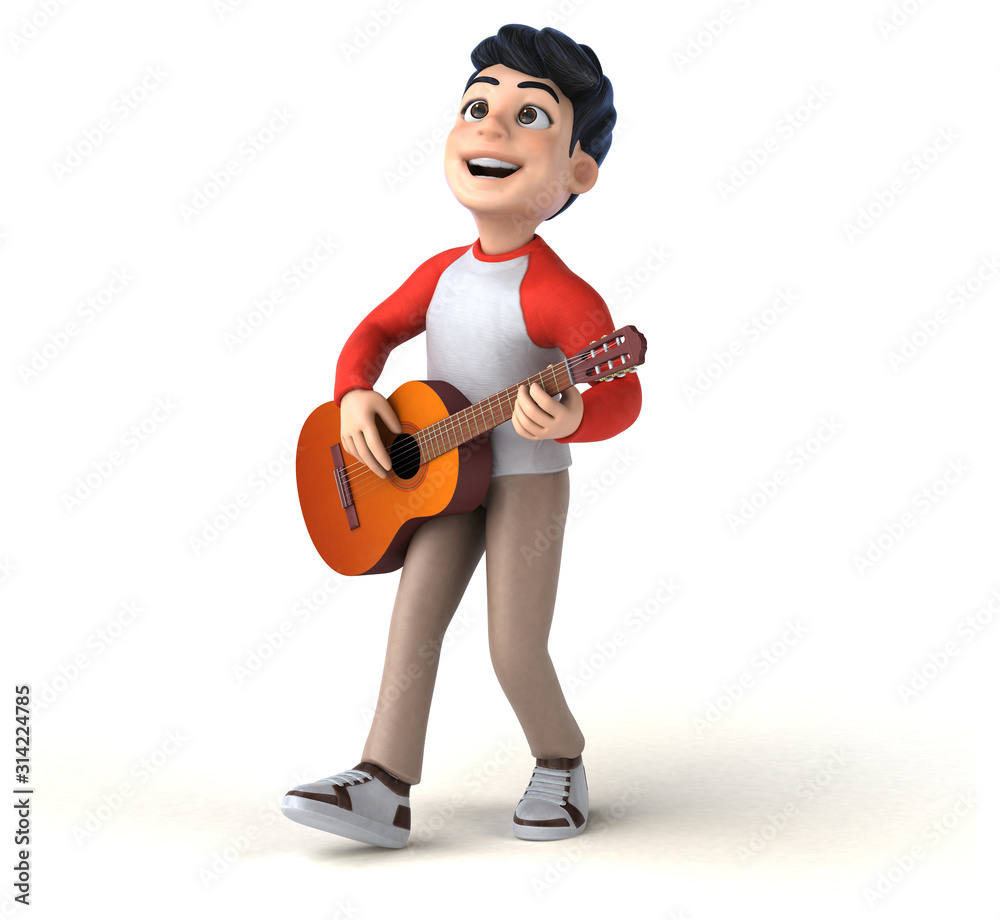 Fun 3D Asian teenager with a manga style Fun 3D Asian teenager with a manga style