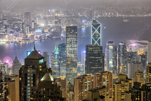 Wallpaper Mural Hong Kong by Night Torontodigital.ca