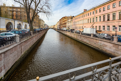 Canal Gribobedov. Urban View of Saint Petersburg. Russia.