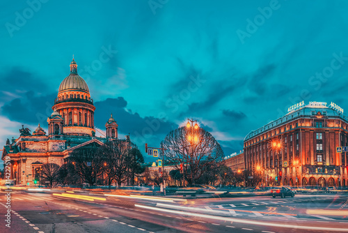 Hotel Astoria and St. Isaac's Cathedral.  Saint Petersburg. Russia.