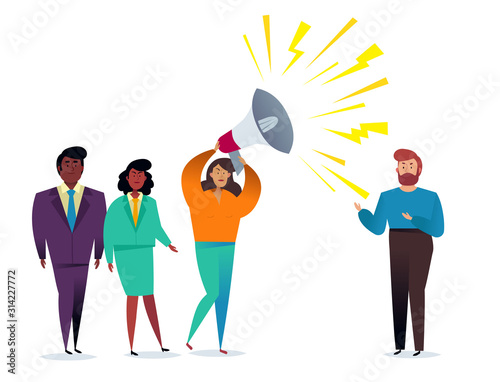 Megaphone, loudspeaker, mouthpiece promotion concept. Business promotion, advertising