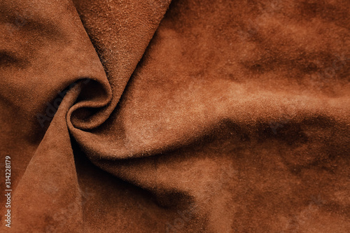 Real brown suede background texture