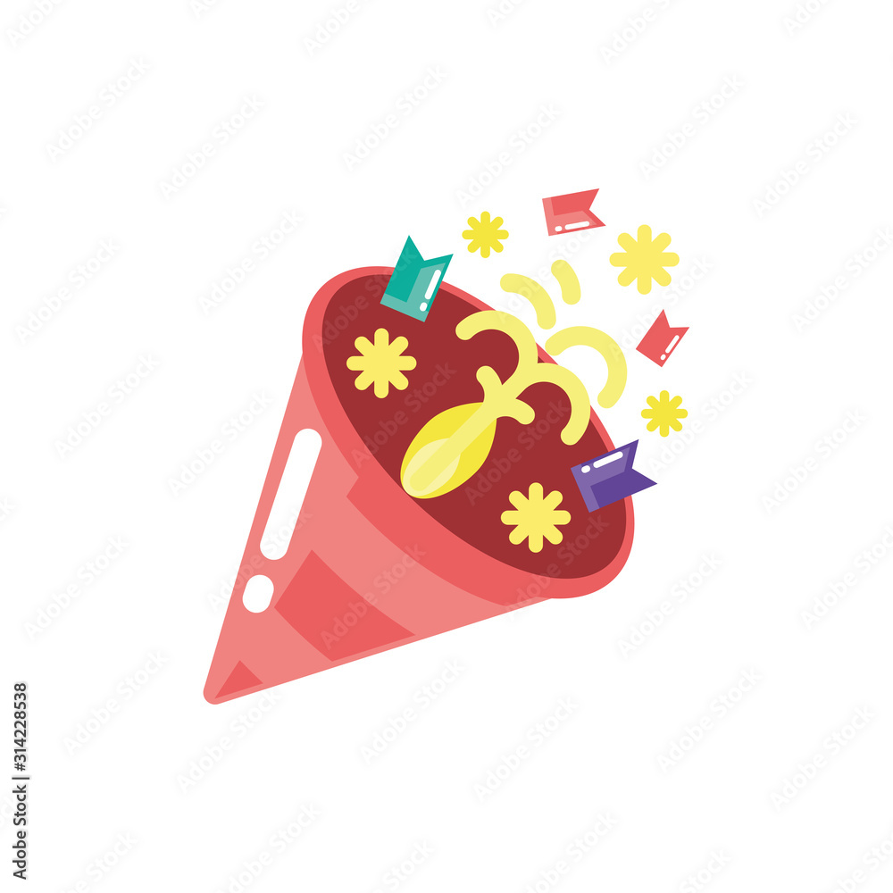 Fototapeta premium Isolated party confetti vector design