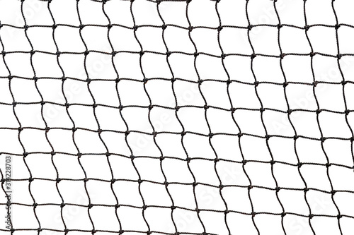 Tennis net isolated on white background with clipping path photo