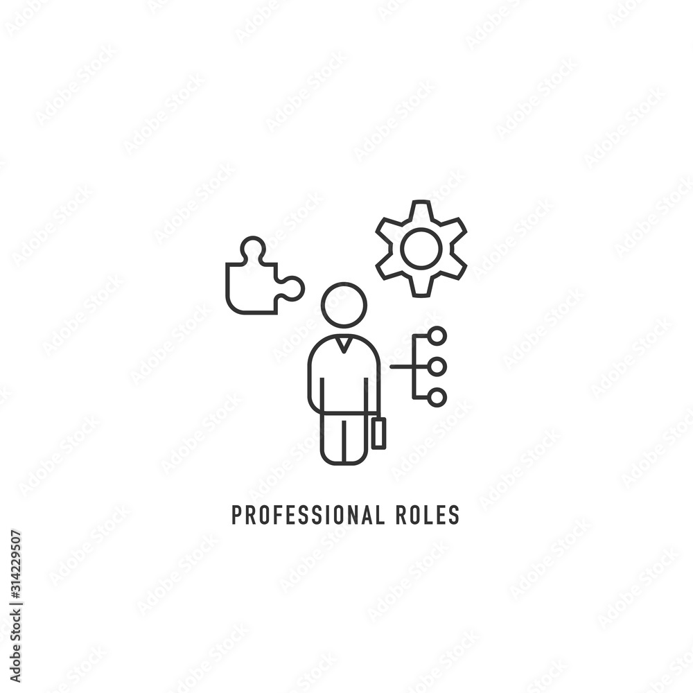 Professional roles concept icon. Vector Professional roles concept icon. Vector