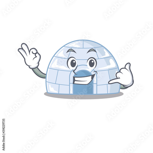 Call me funny igloo mascot picture style