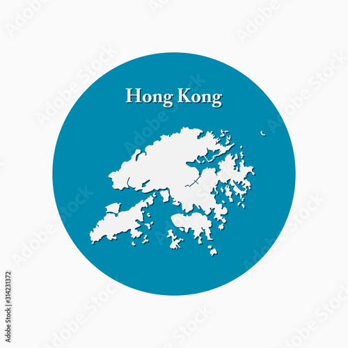 Vector map Hong Kong region China template