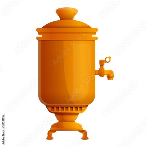 Samovar icon. Cartoon of samovar vector icon for web design isolated on white background