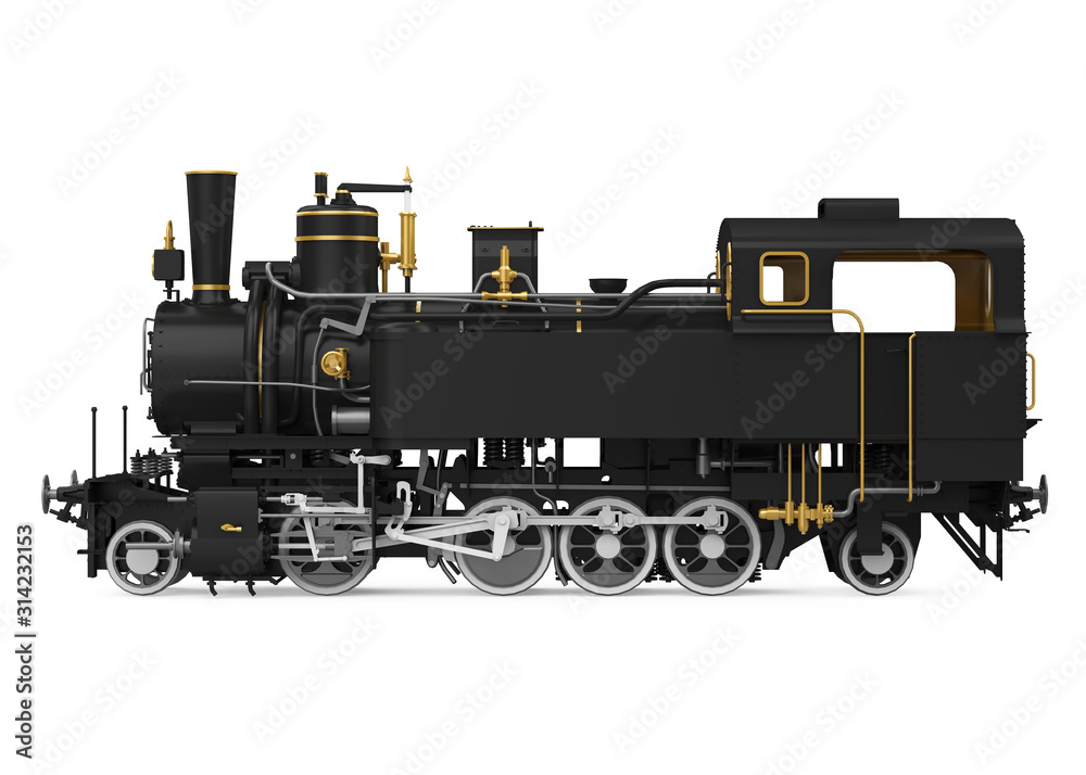 Naklejka premium Locomotive Train Isolated