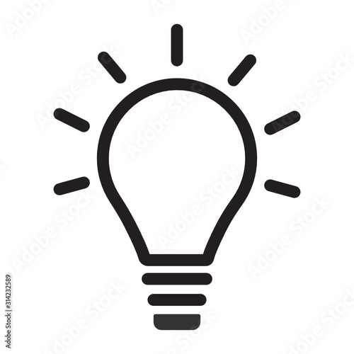 idea Vector icon.light lamp icon.Light bulb icon