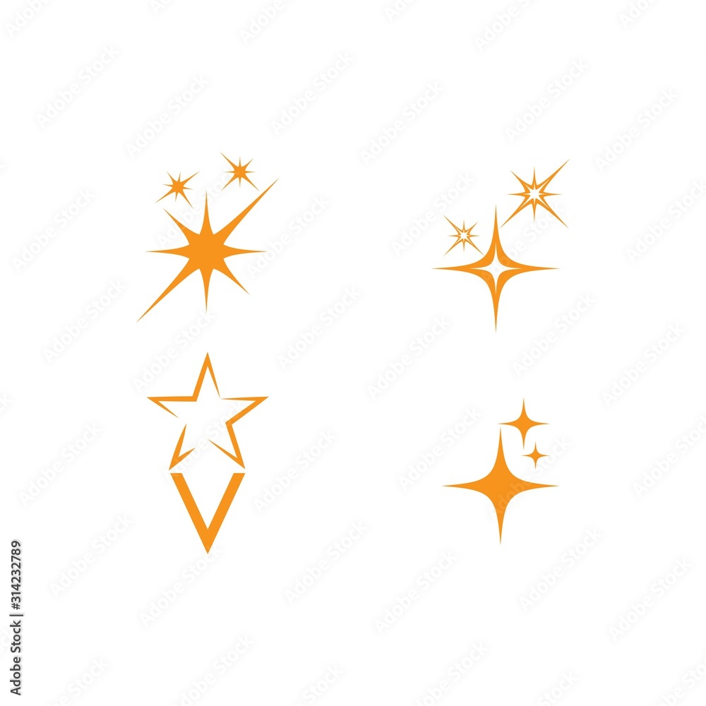 Set Star icon Template Set Star icon Template