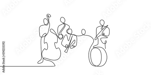 continuous line drawing of ...