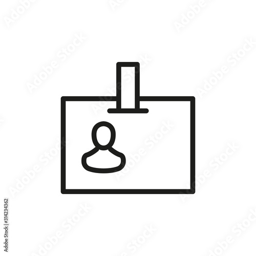 Simple personal card line icon.