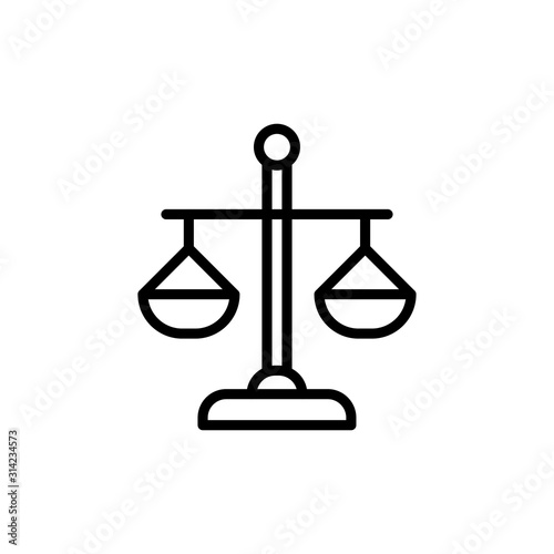 Simple scale line icon.