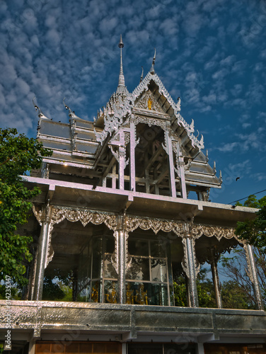 Wonderful view around of the Wat Thasung Uthai Thani,Thailand.   (Notice : Thai langauge mean name of building) photo