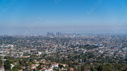 los angeles downtown cityscape on a sunny day  us
