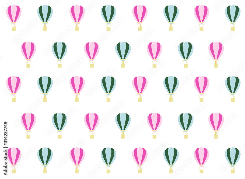 vector pattern with balloons (pink and blue)