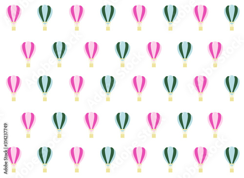 vector pattern with balloons (pink and blue)
