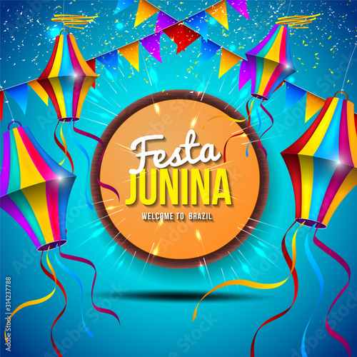Festa Junina Colorful Banner Background