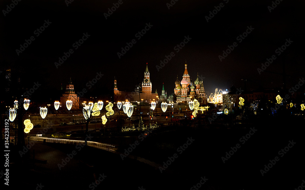 Moscow during the night time