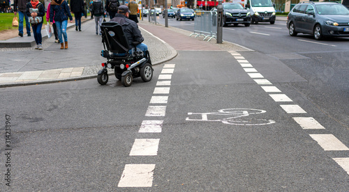 Fahrradstreifen in der Stadt