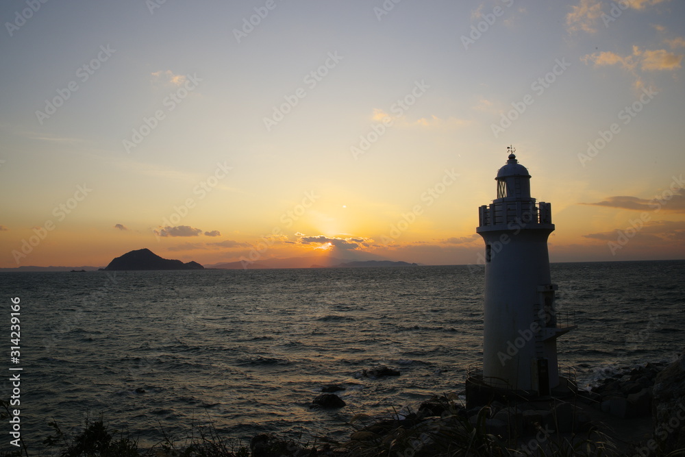 Fototapeta premium 沈む夕日