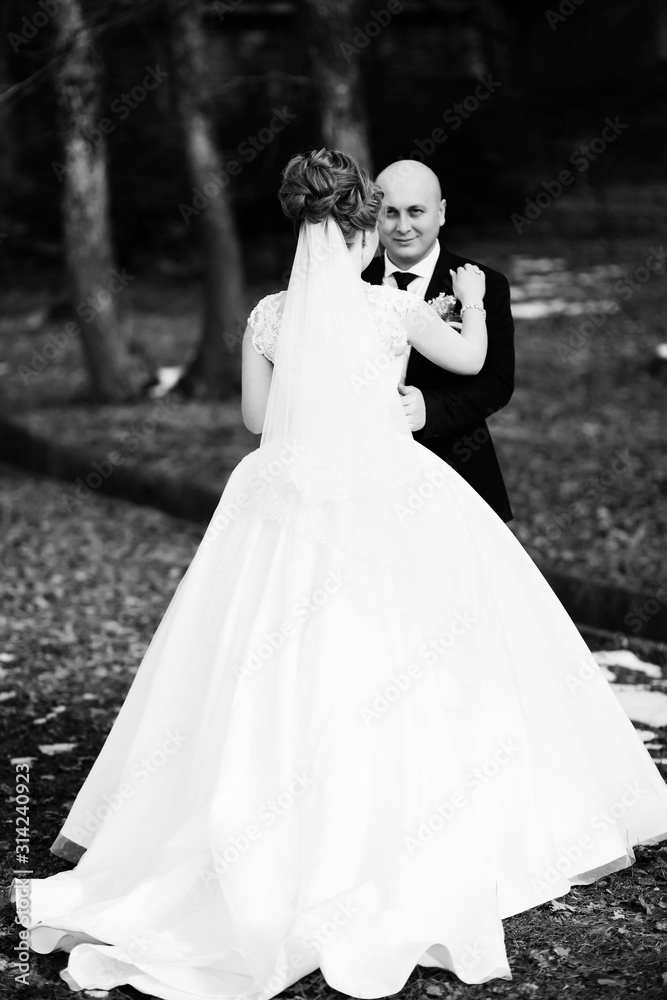bride and groom. Stunning sensual outdoor photo of young stylish fashion couple posing in autumn. Tenderness in every move. bride and groom. Stunning sensual outdoor photo of young stylish fashion couple posing in autumn. Tenderness in every move.