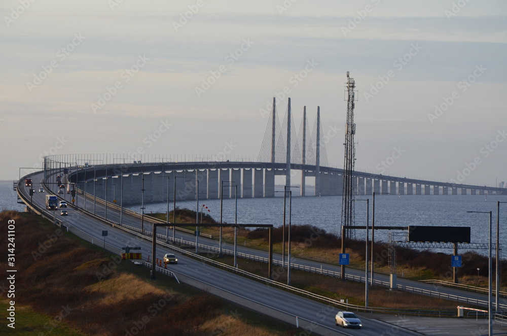 Oresunds Bridge in Malmo, Sweden