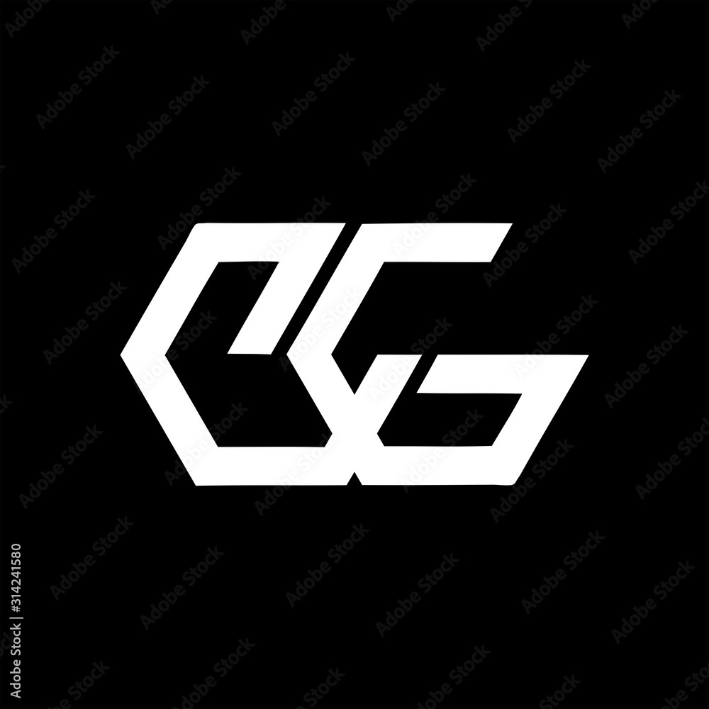 EG, EWG initial geometric company logo and vector icon Stock Vector