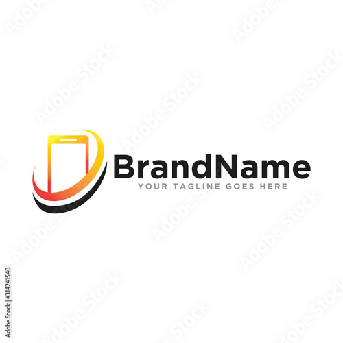 Phone logo icon vector. Smartphone logo illustration. Modern design and flat design style.