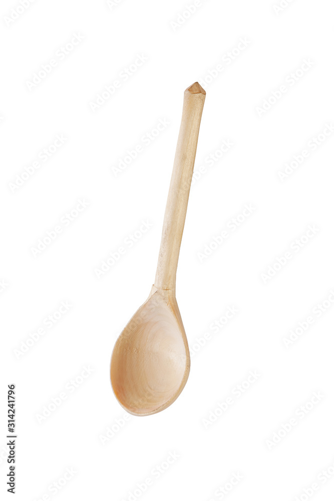 Wooden spoon on white background Wooden spoon on white background