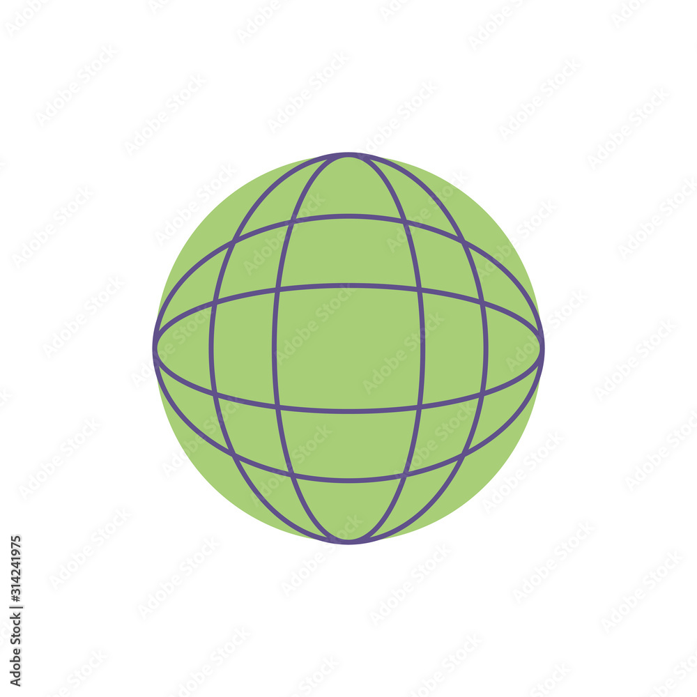 Isolated global sphere vector design Isolated global sphere vector design