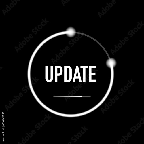 System software update and upgrade concept. Loading process screen. Vector illustration