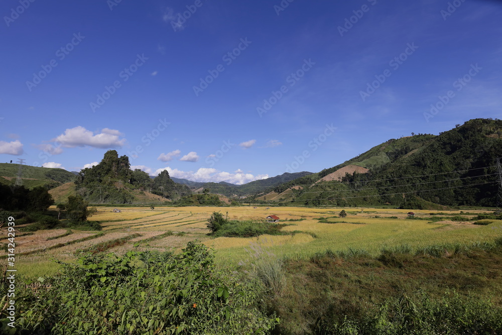 Fototapeta premium ラオスの山並みの風景