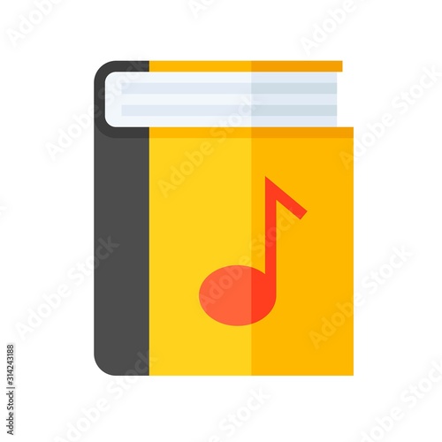 Song book vector illustration, flat style icon