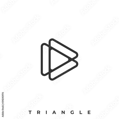 Triangle Play Illustration Vector Template