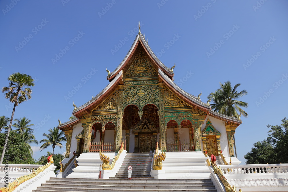 Naklejka premium ラオス、ルアンパバーンの王宮博物館、ホー・パバーン、世界遺産