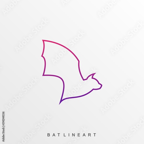 Bat Flying Illustration Vector Template